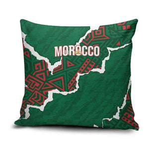 Morocco Football Pillow Cover Grunge Motifs