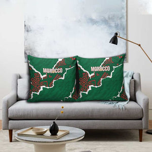 Morocco Football Pillow Cover Grunge Motifs