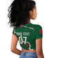 Morocco Football Custom Raglan Cropped T shirt Grunge Motifs
