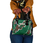 Morocco Football Shoulder Handbag Grunge Motifs