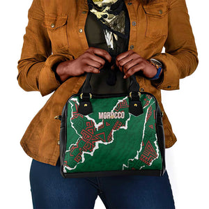 Morocco Football Shoulder Handbag Grunge Motifs