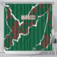 Morocco Football Shower Curtain Grunge Motifs