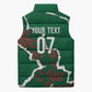 Morocco Football Custom Sleeveless Puffer Jacket Grunge Motifs