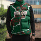 Morocco Football Custom Sleeveless Puffer Jacket Grunge Motifs