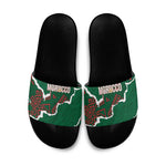 Morocco Football Slide Sandals Grunge Motifs