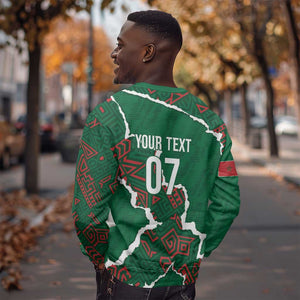 Morocco Football Custom Sweatshirt Grunge Motifs