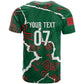 Morocco Football Custom T shirt Grunge Motifs
