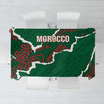 Morocco Football Tablecloth Grunge Motifs