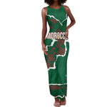 Morocco Football Custom Tank Maxi Dress Grunge Motifs