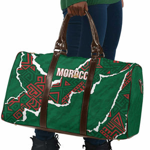 Morocco Football Travel Bag Grunge Motifs