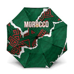 Morocco Football Umbrella Grunge Motifs