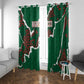 Morocco Football Window Curtain Grunge Motifs