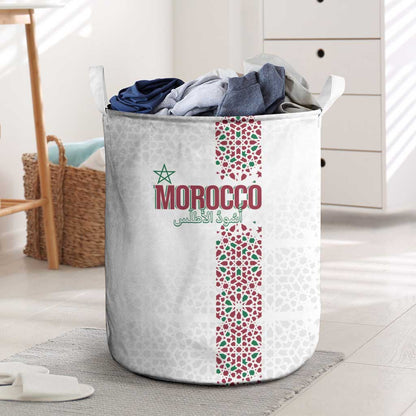 Morocco Atlas Lions Laundry Basket Arabesque Inspired Pattern