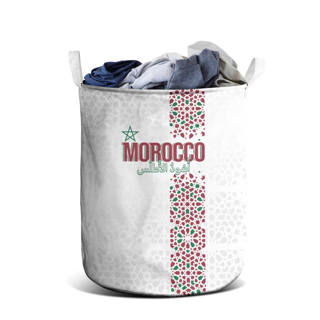 Morocco Atlas Lions Laundry Basket Arabesque Inspired Pattern