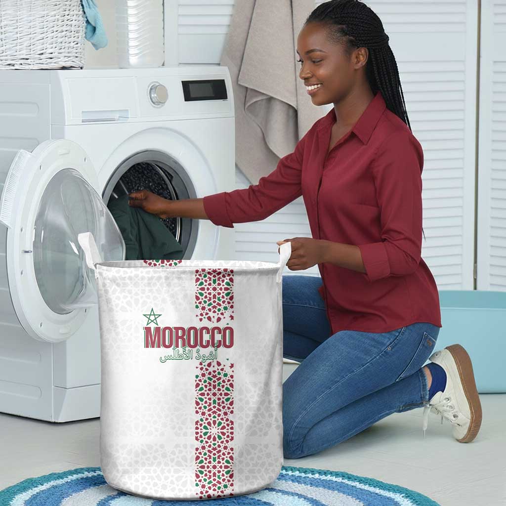 Morocco Atlas Lions Laundry Basket Arabesque Inspired Pattern