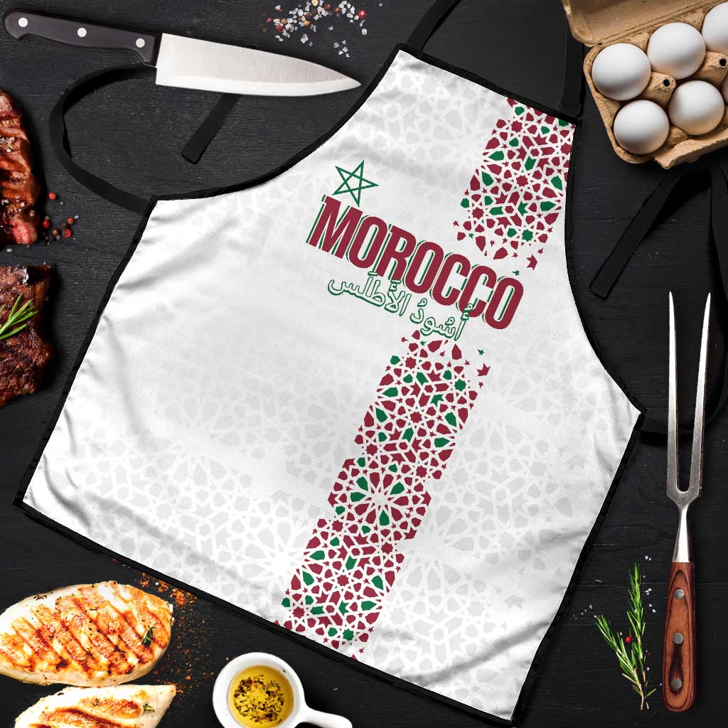 Morocco Atlas Lions Apron Arabesque Inspired Pattern