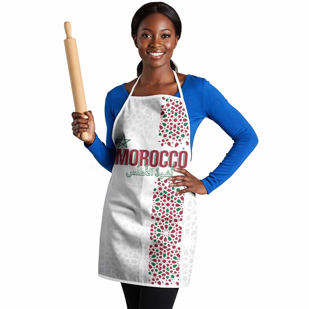 Morocco Atlas Lions Apron Arabesque Inspired Pattern