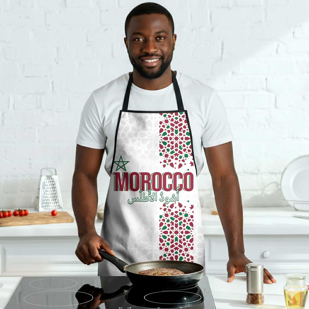 Morocco Atlas Lions Apron Arabesque Inspired Pattern