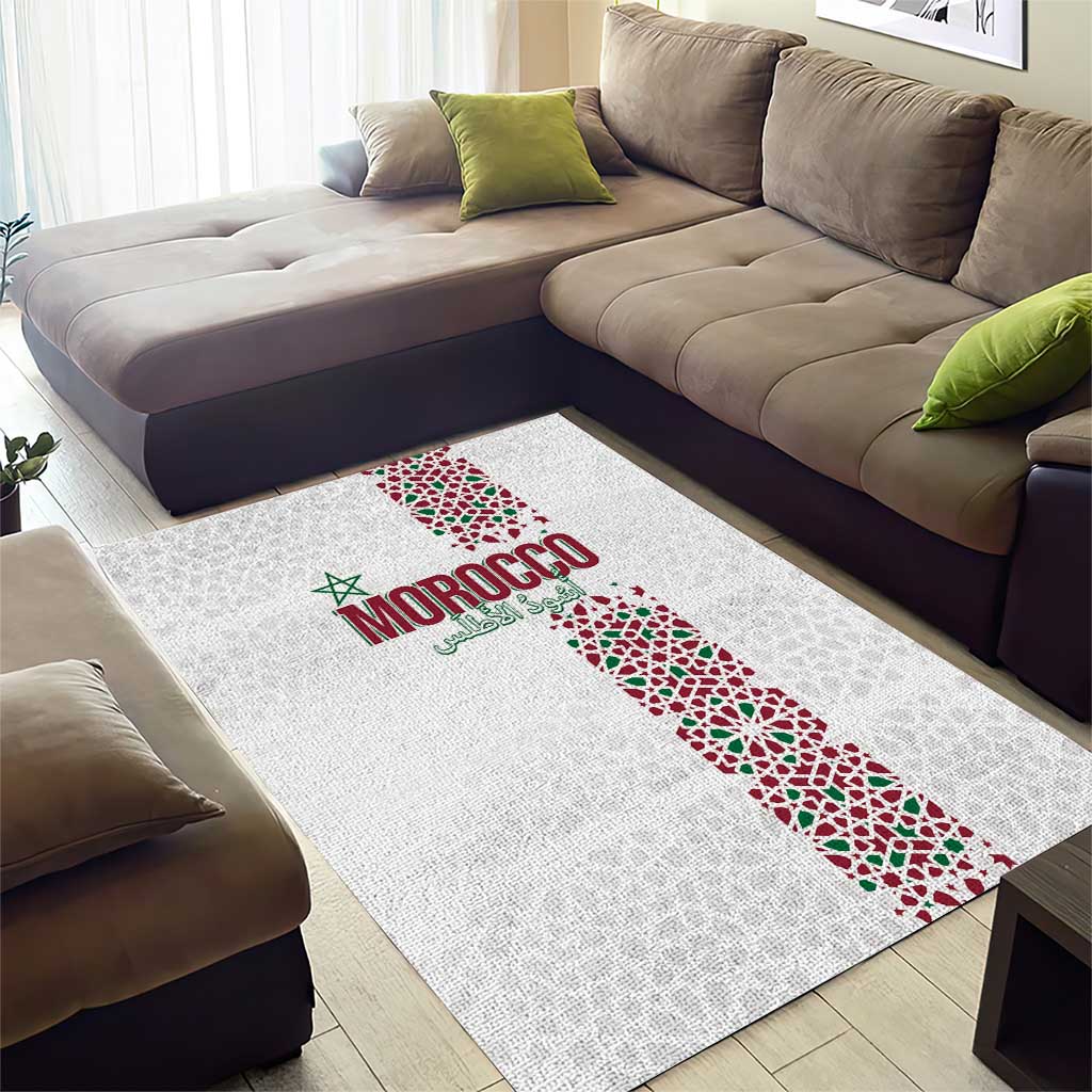 Morocco Atlas Lions Area Rug Arabesque Inspired Pattern