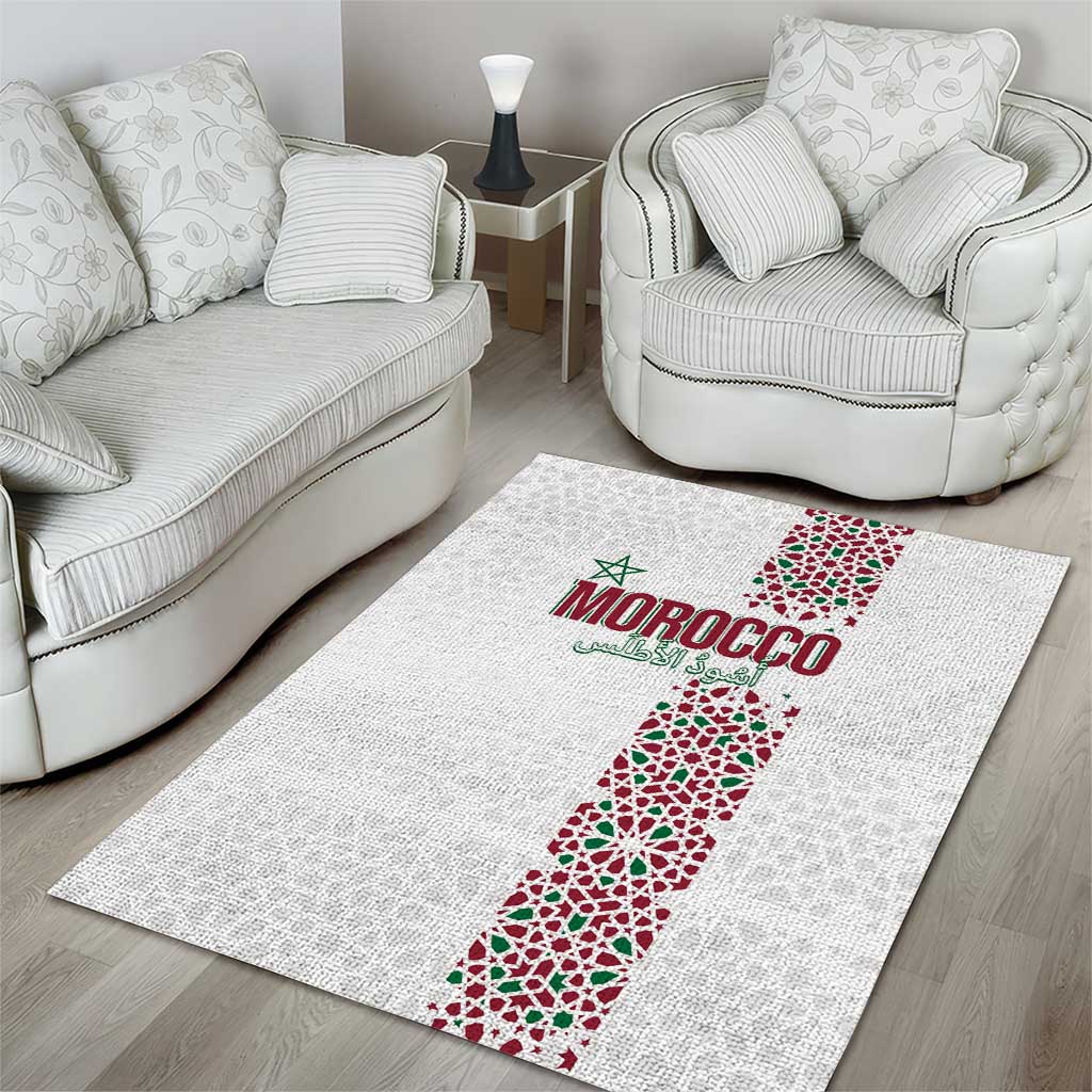 Morocco Atlas Lions Area Rug Arabesque Inspired Pattern