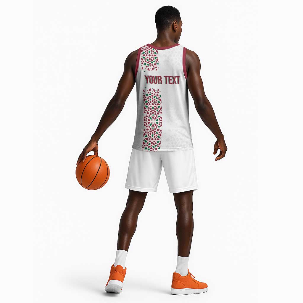 Morocco Atlas Lions Personalized Basketball Jersey Arabesque Inspired Pattern