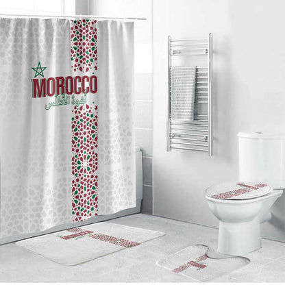 Morocco Atlas Lions Bathroom Set Arabesque Inspired Pattern