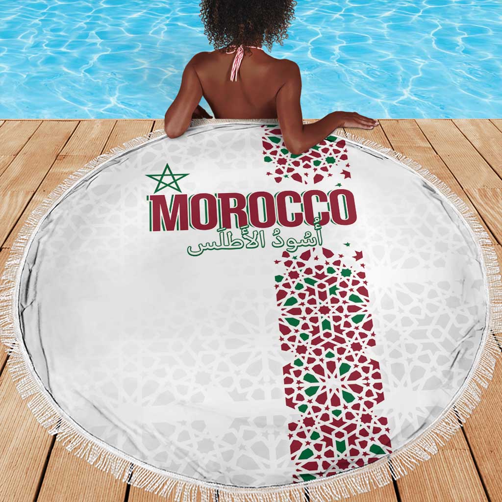 Morocco Atlas Lions Beach Blanket Arabesque Inspired Pattern