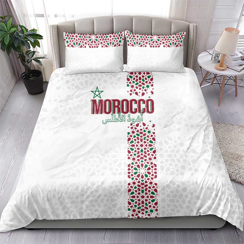 Morocco Atlas Lions Bedding Set Arabesque Inspired Pattern