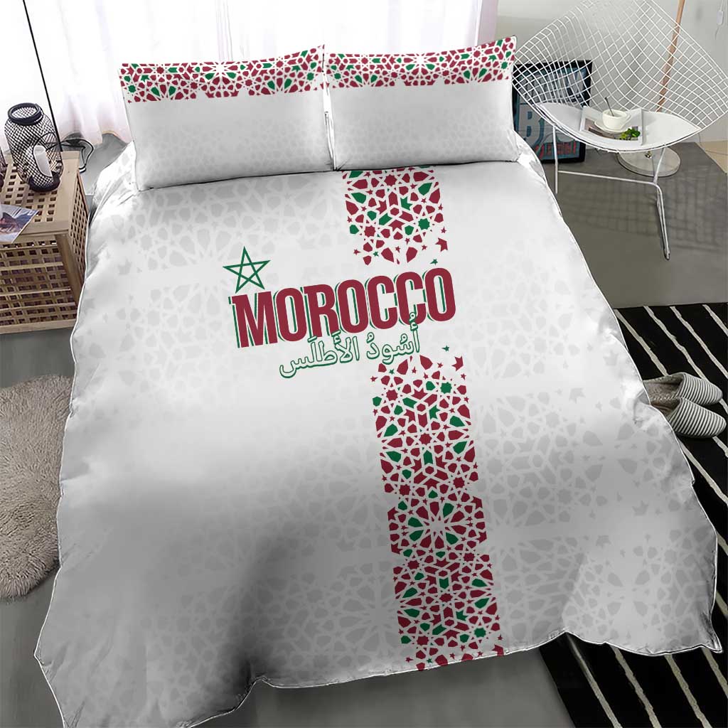 Morocco Atlas Lions Bedding Set Arabesque Inspired Pattern