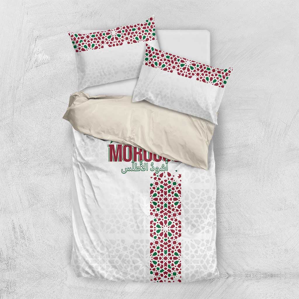 Morocco Atlas Lions Bedding Set Arabesque Inspired Pattern