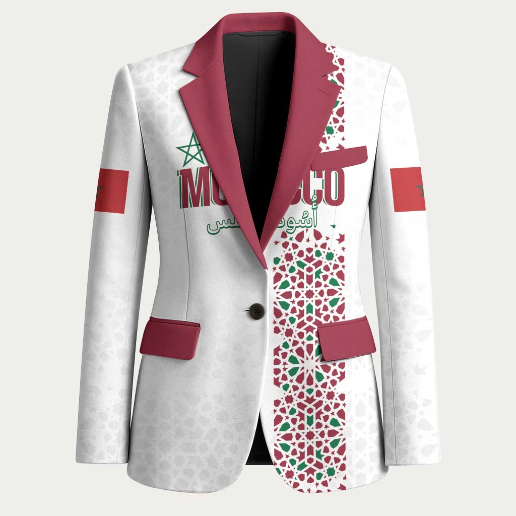 Morocco Atlas Lions Personalized Blazer Arabesque Inspired Pattern