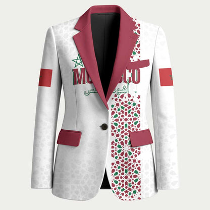 Morocco Atlas Lions Personalized Blazer Arabesque Inspired Pattern