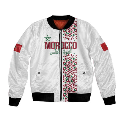 Morocco Atlas Lions Personalized Bomber Jacket Arabesque Inspired Pattern