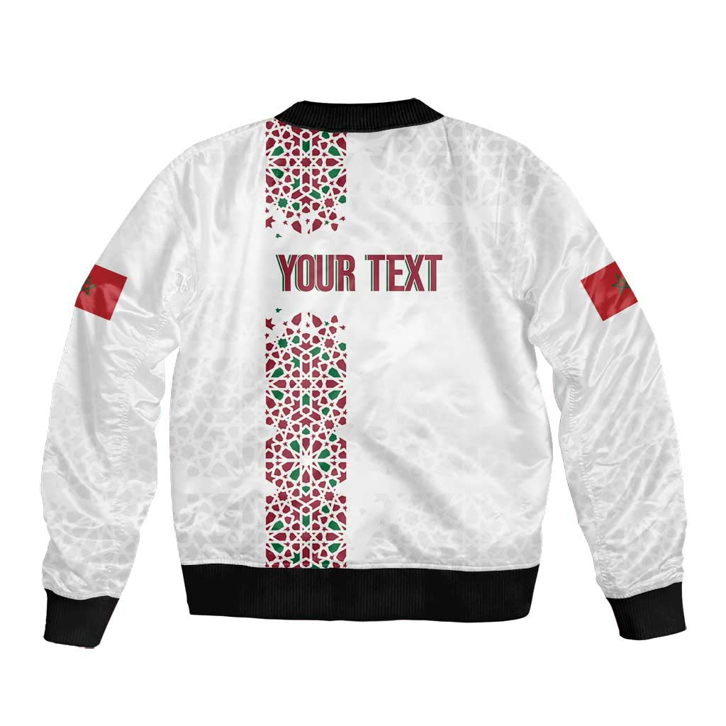 Morocco Atlas Lions Personalized Bomber Jacket Arabesque Inspired Pattern