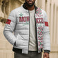 Morocco Atlas Lions Personalized Bomber Puffer Jacket Arabesque Inspired Pattern