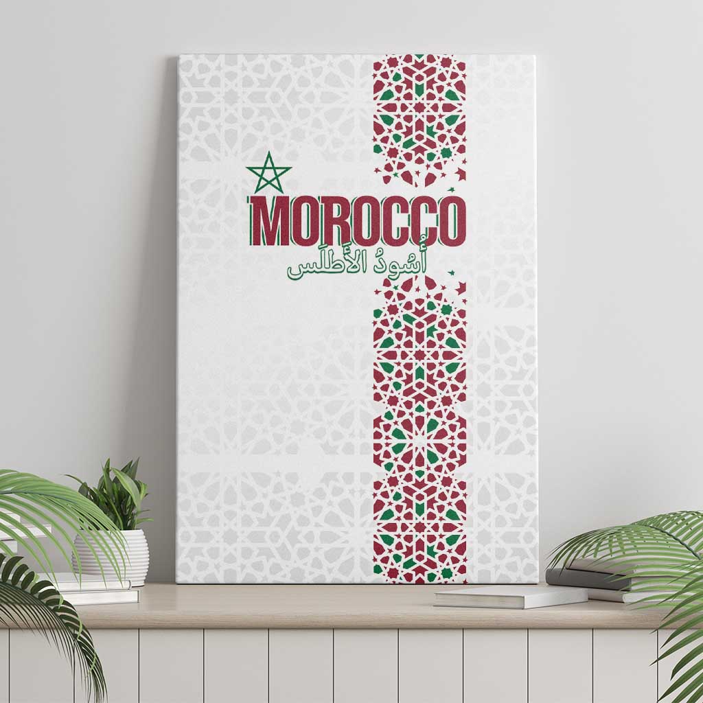 Morocco Atlas Lions Canvas Wall Art Arabesque Inspired Pattern