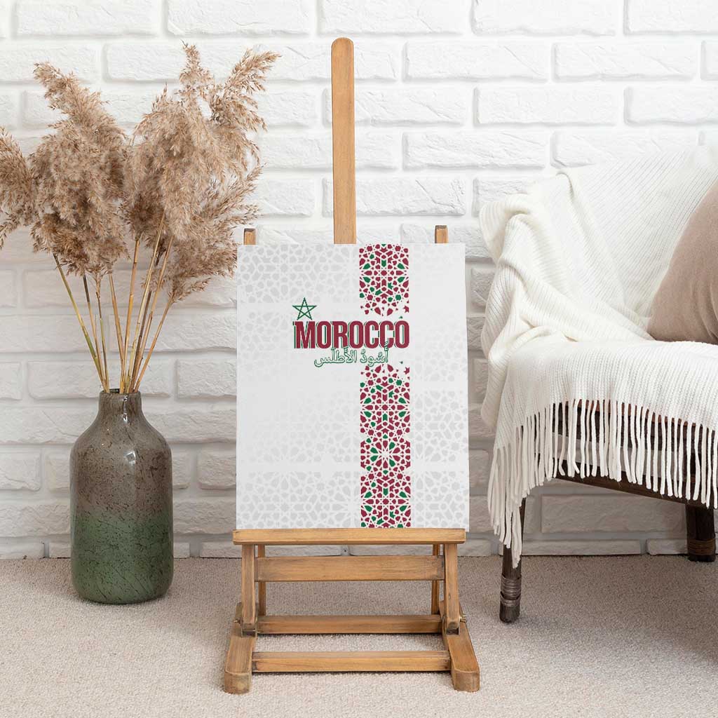 Morocco Atlas Lions Canvas Wall Art Arabesque Inspired Pattern