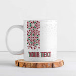 Morocco Atlas Lions Personalized Ceramic Mug Arabesque Inspired Pattern