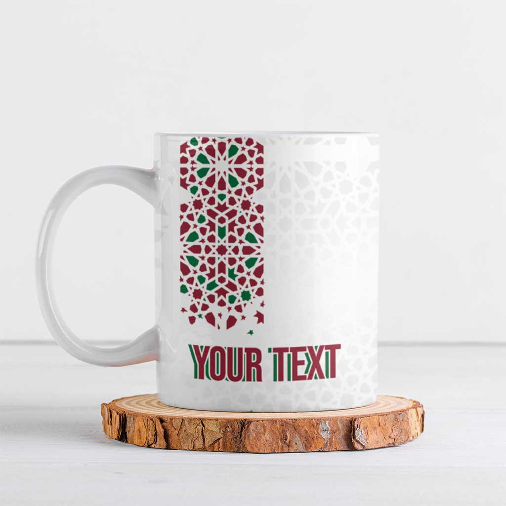 Morocco Atlas Lions Personalized Ceramic Mug Arabesque Inspired Pattern