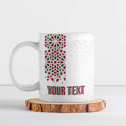Morocco Atlas Lions Personalized Ceramic Mug Arabesque Inspired Pattern