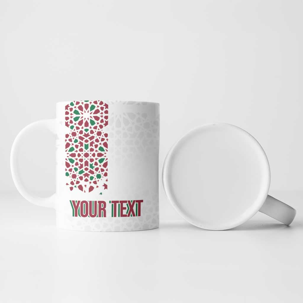 Morocco Atlas Lions Personalized Ceramic Mug Arabesque Inspired Pattern