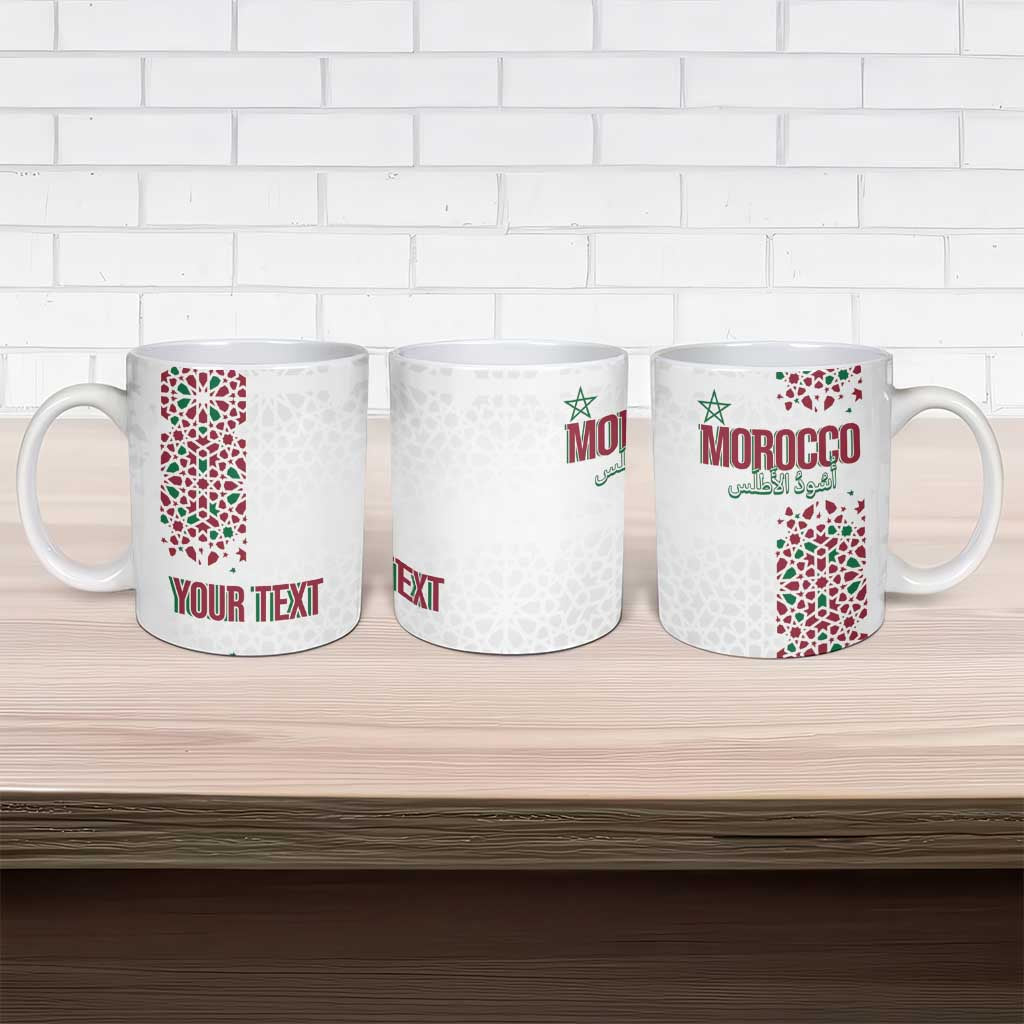 Morocco Atlas Lions Personalized Ceramic Mug Arabesque Inspired Pattern