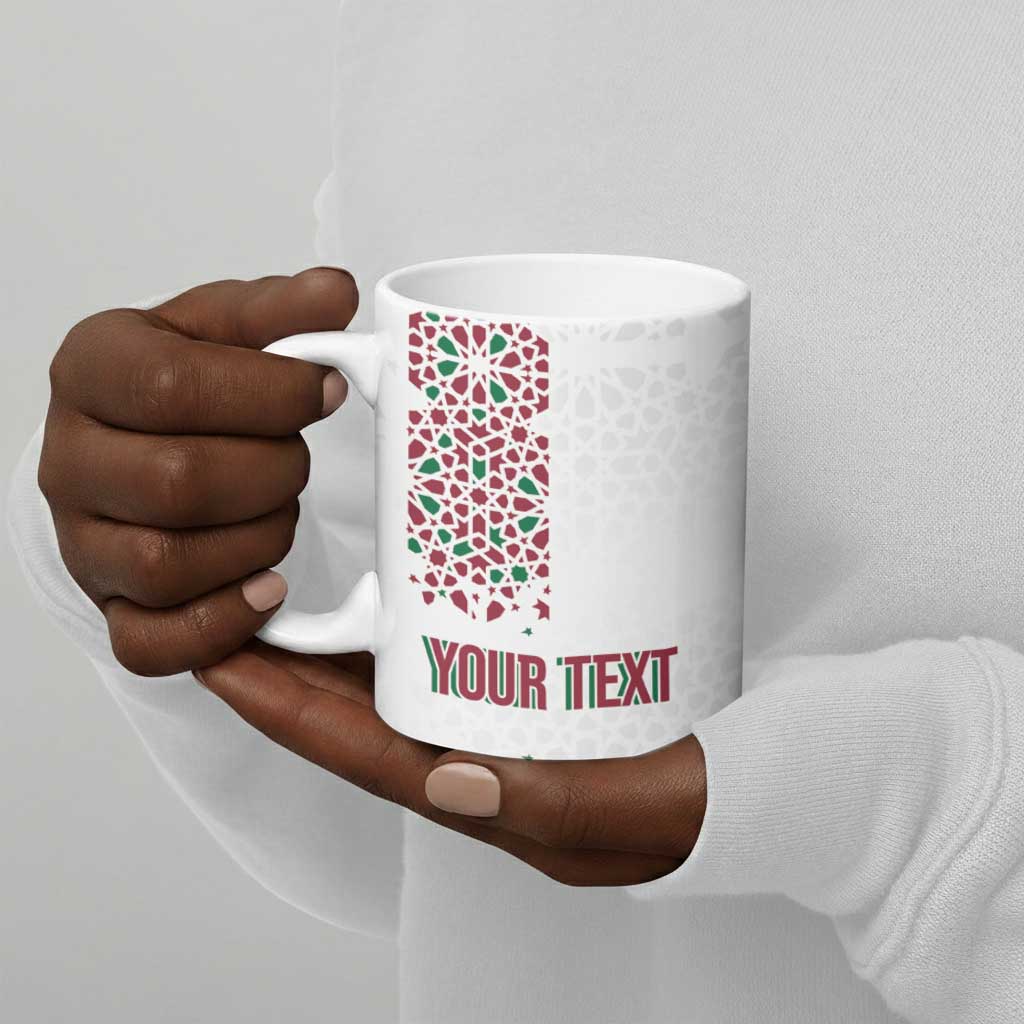 Morocco Atlas Lions Personalized Ceramic Mug Arabesque Inspired Pattern