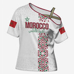 Morocco Atlas Lions Personalized Cross Shoulder Shirt Arabesque Inspired Pattern