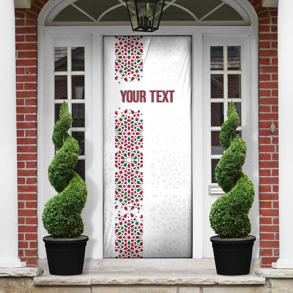 Morocco Atlas Lions Personalized Door Cover Arabesque Inspired Pattern
