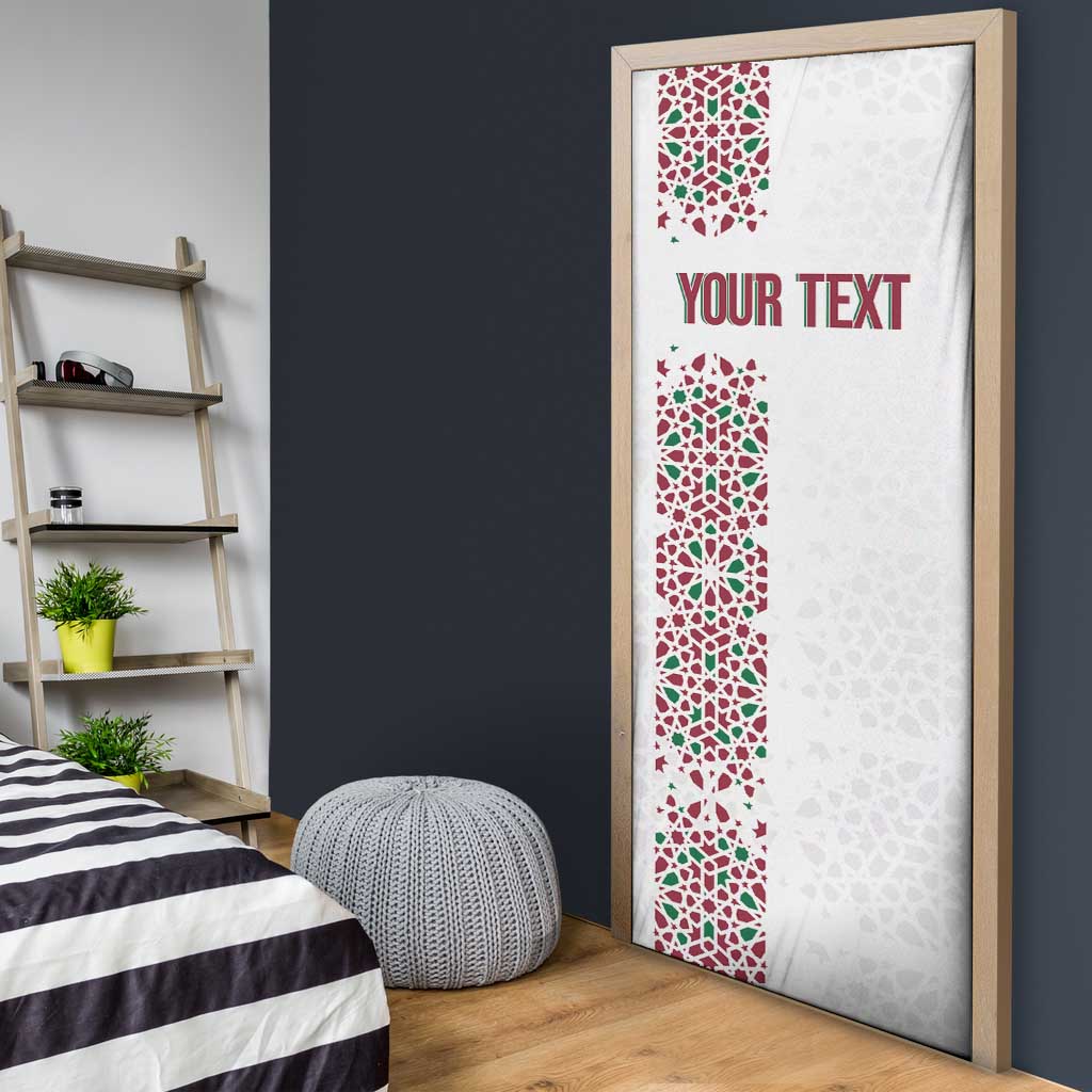 Morocco Atlas Lions Personalized Door Cover Arabesque Inspired Pattern