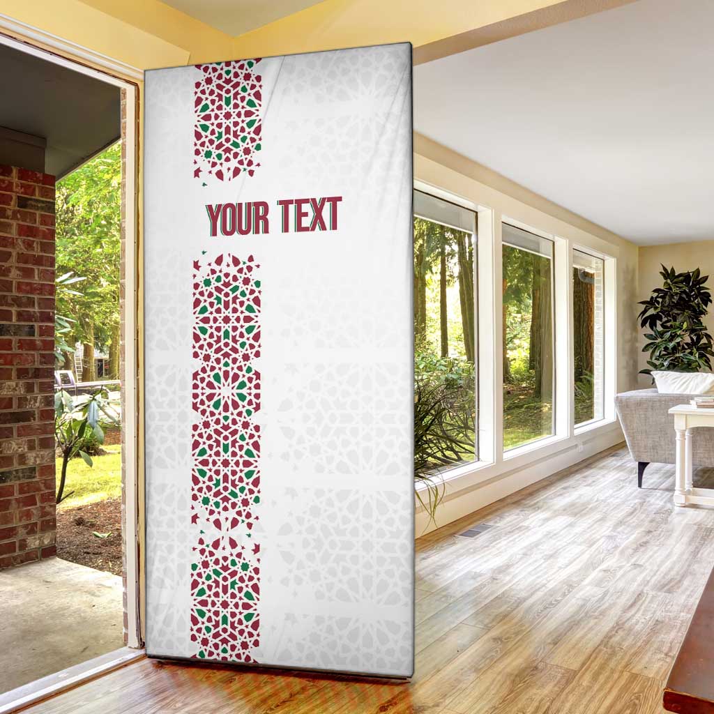 Morocco Atlas Lions Personalized Door Cover Arabesque Inspired Pattern