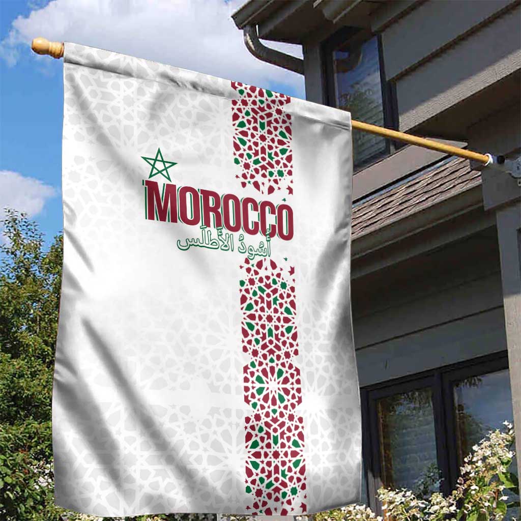 Morocco Atlas Lions Garden Flag Arabesque Inspired Pattern
