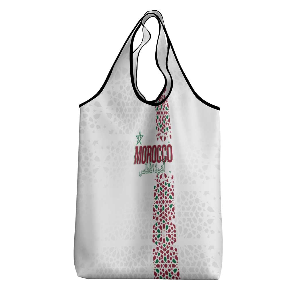 Morocco Atlas Lions Grocery Bag Arabesque Inspired Pattern