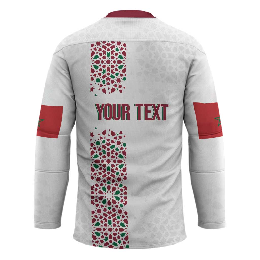Morocco Atlas Lions Personalized Hockey Jersey Arabesque Inspired Pattern